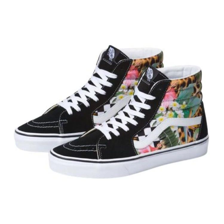 Vans Sk8-Hi Tropical Animal Check Black Women Sneakers True-White VN0A4U3C2FB