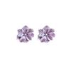 Exquisite Big Purple Flower Stud Earring for Women French Retro Elegant Japanese Sweet Resin Ear Wedding Party Jewelry