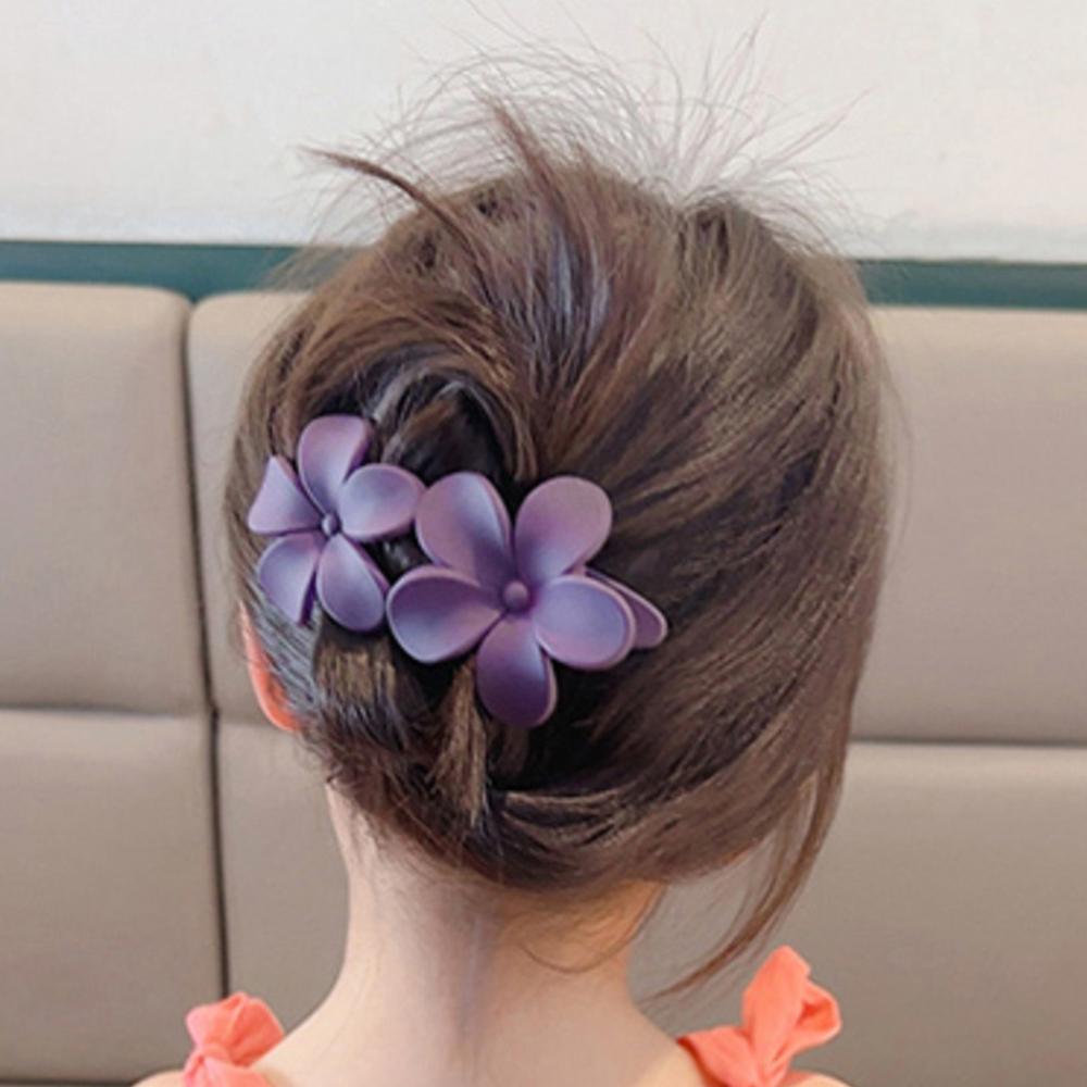 Girl Frosted Flower Big Hair Clip Hairpins Women Headwear Ponytail Duckbill Clips Hair Claws Barrettes