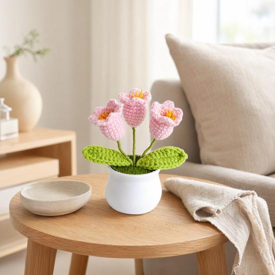 Crocheted Flower Lightweight Ring Yarn 1 Pc