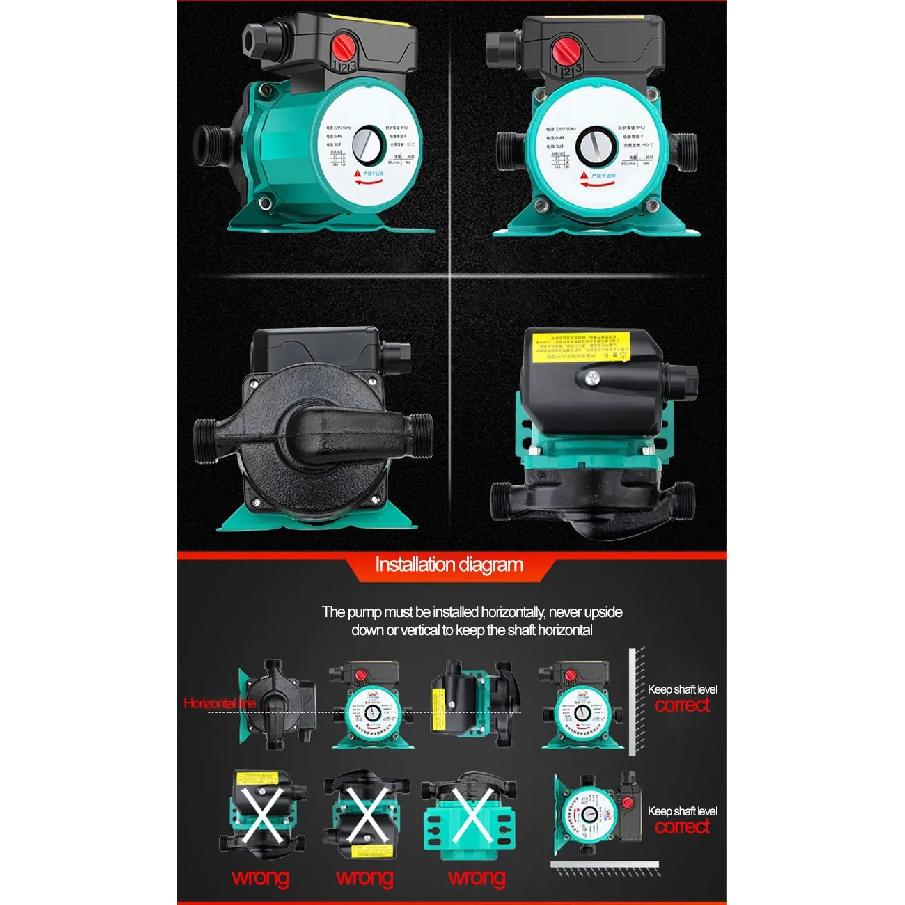 220v 165w Bass Circulating Pump Floor Heating Pipe Ultra-quiet Pipe Pump Fully Automatic Shield Water Saving Pump
