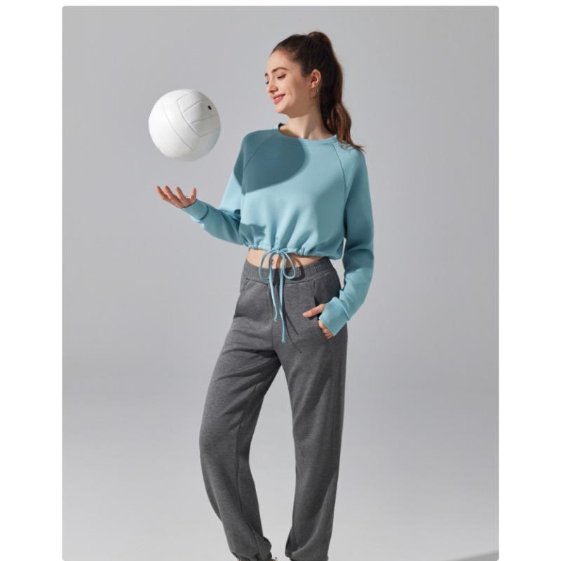 Bequemes Damen-Oberteil mit Rundhalsausschnitt, für Sport und Yoga, lässig