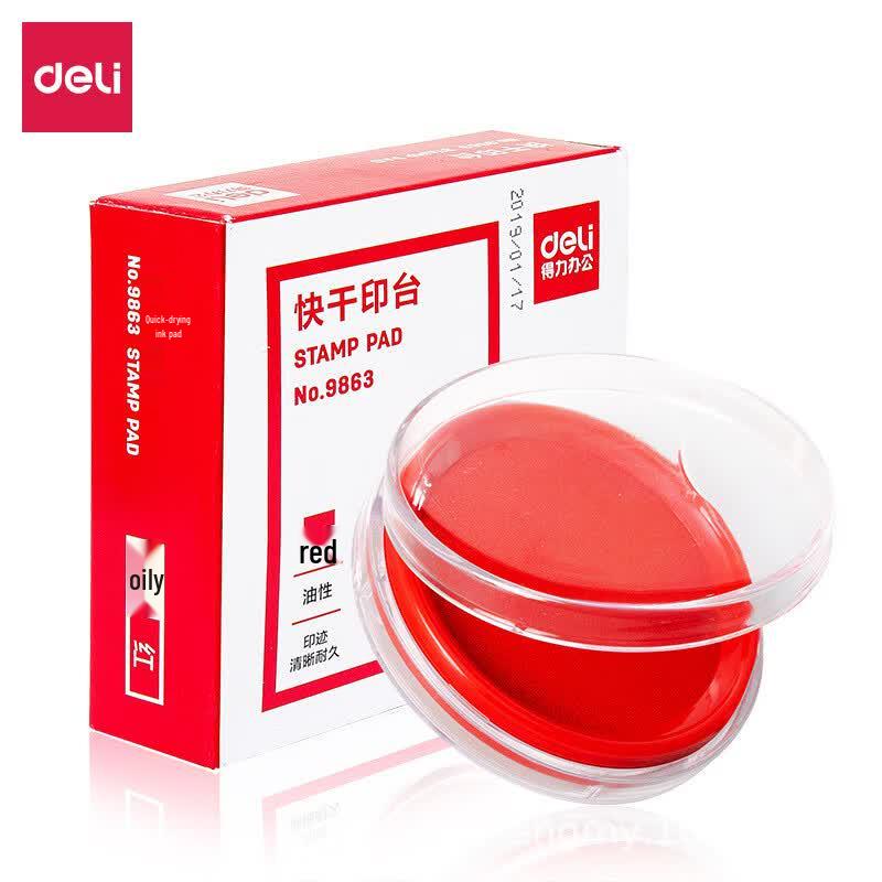 Deli Quick-Dry Round Office Ink Pad