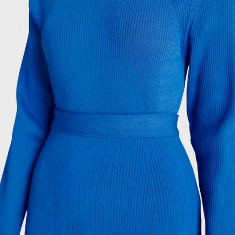 Timberland Solid Color Knitted Elastic Waist Skirt Women skirts Blue A6PU7-288