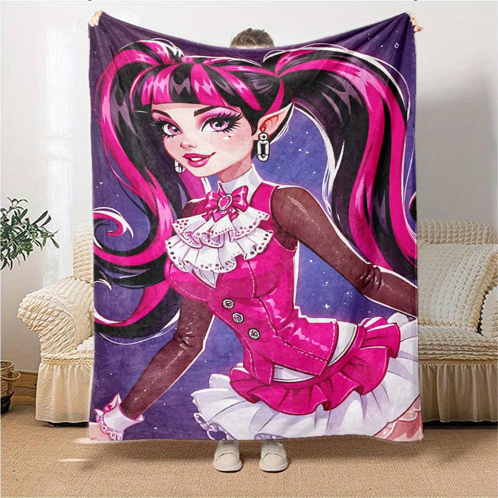 1Pc Purple Fashion Fantasy Blanket For Couch Bed Plush Cozy Fuzzy Blanket Super Soft Warm Blankets For Fall And Winter 091836