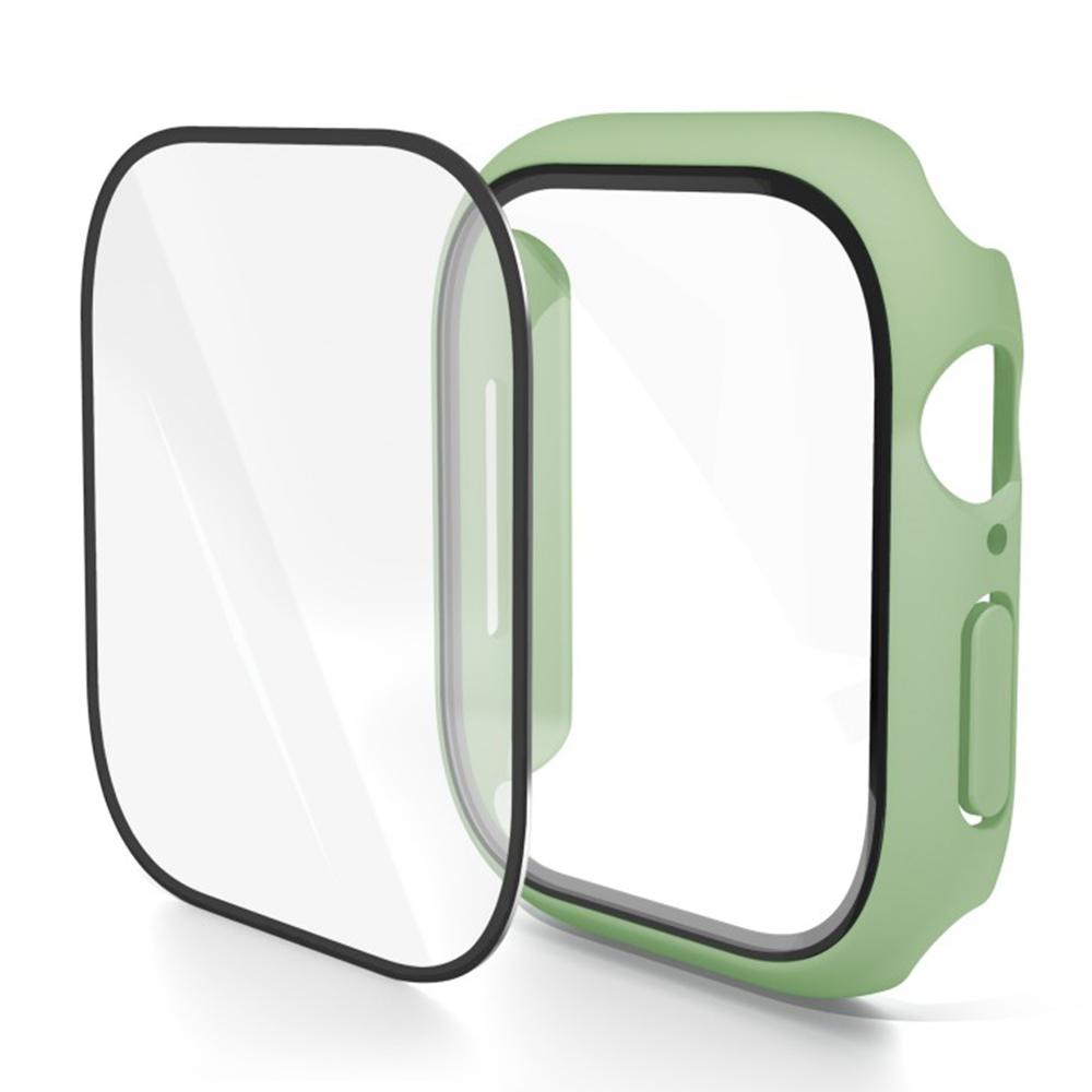 WANLONFENG For Apple Watch Series 10 46mm Watch Case PC Frame with Tempered Glass Screen Protector