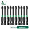 "Green Forest High-Impact Magnetic Cross Hand Drill Set with German-Imported Screwdriver Bits"