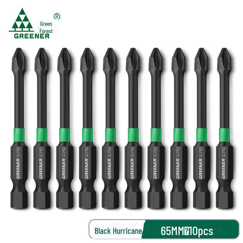 Green Forest High-Impact Magnetic Cross Hand Drill Set with German-Imported Screwdriver Bits