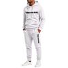 Men's Casual Graphic Print Hoodie and Sweatpants 2 Piece Set with Elastic Waist Straight Leg Pants