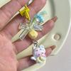 Bag Pendant 3D Kitten Bow Design Resin Keychain with Metal Buckle Lightweight Girl Key Holder Hanging Ornament