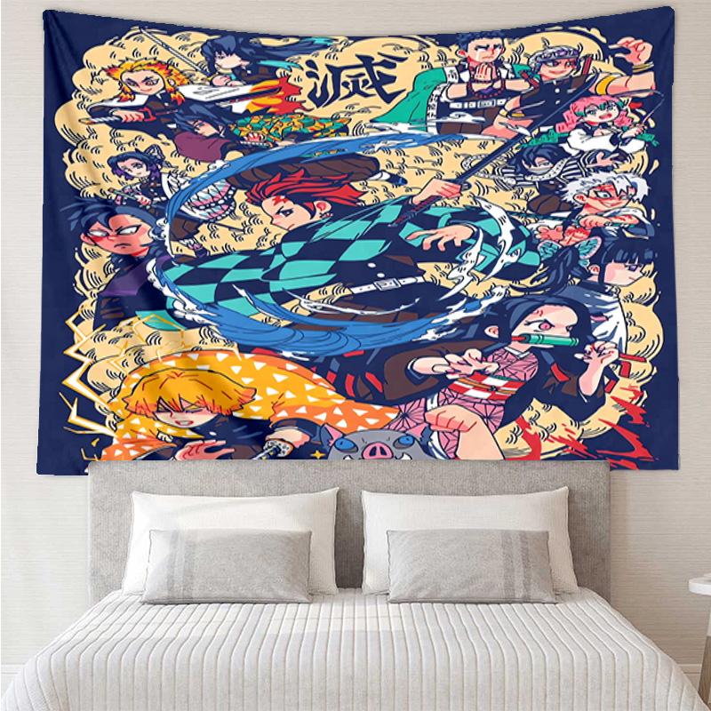 1PC Vibrant Anime Characters K-pop music group Tapestry Accessories for Bedroom,Livingroom, dormitory Room Wall Decor Fan Birthday Gifts