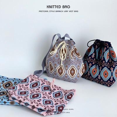 Borsa a tracolla alla moda e versatile Borsa a secchiello multifunzionale con coulisse Borsa monospalla