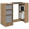 Artisan Oak Desk 100 X 40 X 75 Cm Engineered Wood