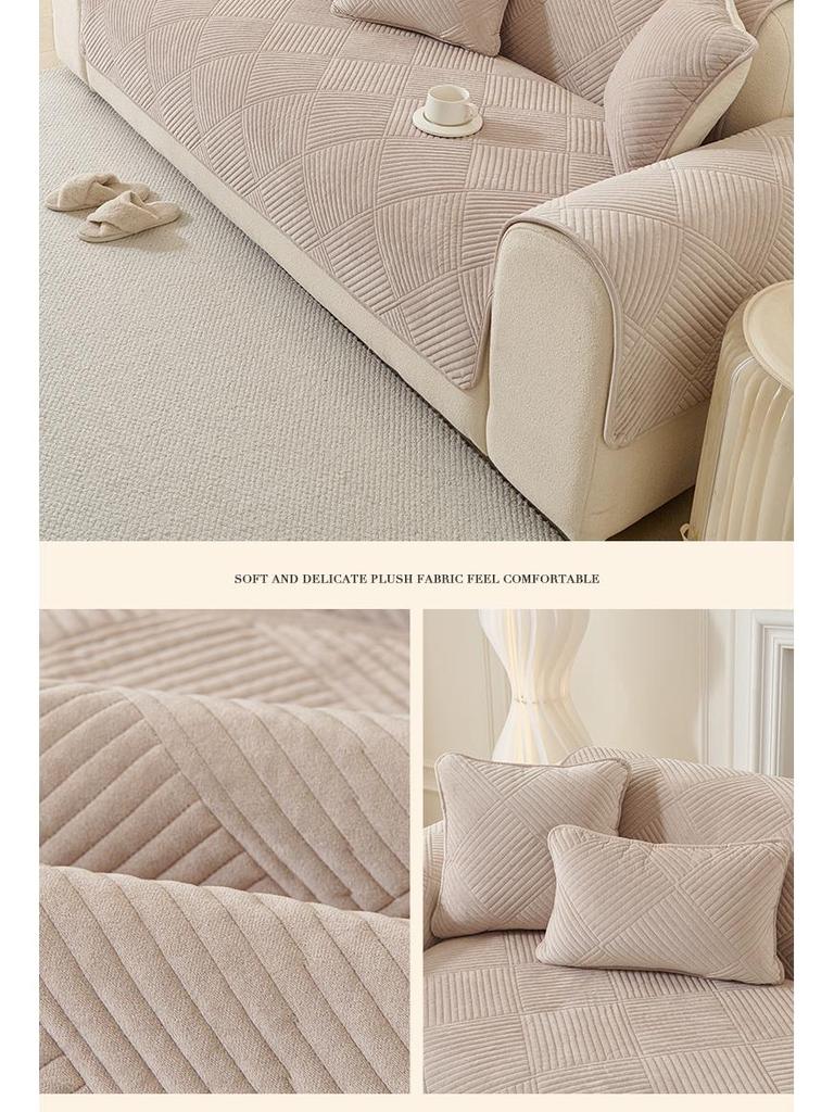 Winter Universal Non-Slip Sofa Cushion: Thick, Warm, Simple Sofa Cover