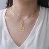 Collar Doble Amuleto Protección Nudo de Bruja Pentagrama Tetragrammaton Acero Inoxidable Joyería de Protección Venta al por Mayor