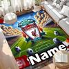 Personlig Liverpool F.C. Teppe med Egendefinert Navn, Allsidig Hjemmeinnredningsteppe, for Lekerom, Leilighet, Balkong, Inngangsparti, Gang Gave