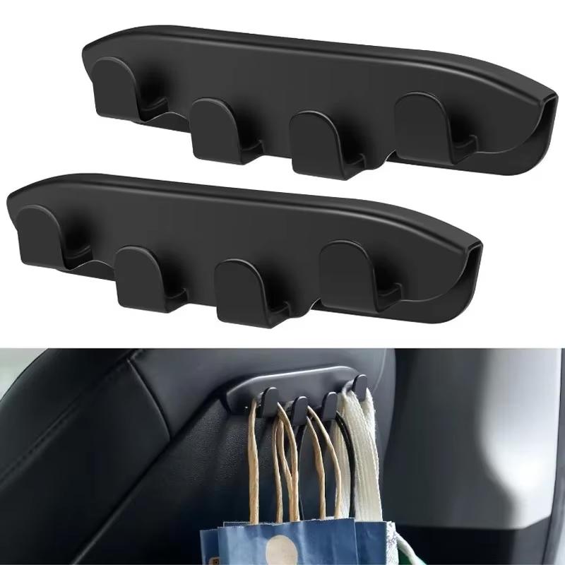 1/2 STÜCK Kratzschutz Auto Sitzhaken für Tesla Model 3 Y 2025-2017 Faltbar Schwerlast 11LBS Rückenhaken Handtaschenhalter Tasche