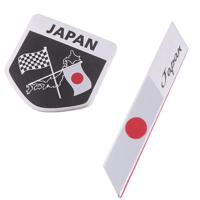 Praktischer Autoaufkleber mit japanischer Flagge und mehreren Typen aus Metall