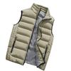 Men Vest Coat Waterproof Padded Thick Stand Collar Winter Waistcoat for Daily Wear