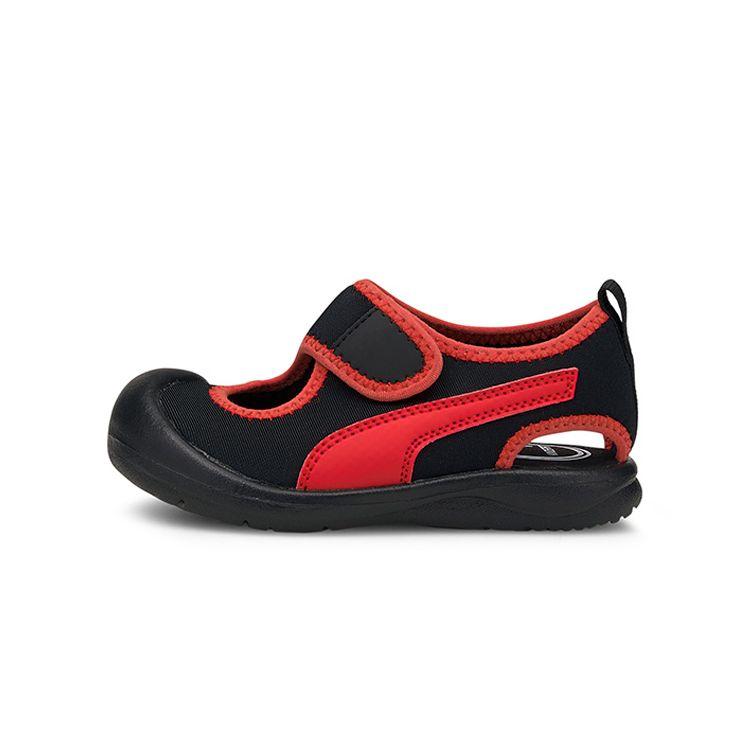 Puma Aquacat Velcro Closed Toe Flat Sports Walking Shoes Baby Shoes Black 372158-06