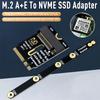 NGFF A+E-Key Male To NVME M-key Female Extension A/E Key To M Key PCIE 4.0 Riser Card for Laptop Mainboard SSD 2280