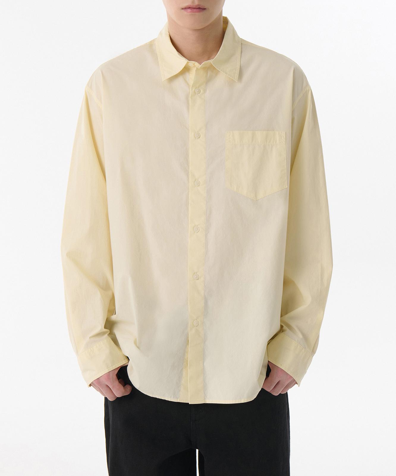 Musinsa Standard Relaxed Soft Poplin Shirt [Lemon] Lemon/M