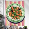 A Plate Of Food Top View Food Tapestry Art Printing Japanese Wall Tapestry Anime Wall Hanging Home Decor
