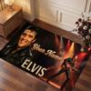 Tappeto di Cristallo Vellutato Personalizzato Elvis Presley, Tappeto Morbido Antiscivolo con Testo Nome Personalizzato per Soggiorno Camera da Letto