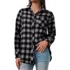 Women's Shirt Long Sleeve Buttons Up Jacke With Pocket