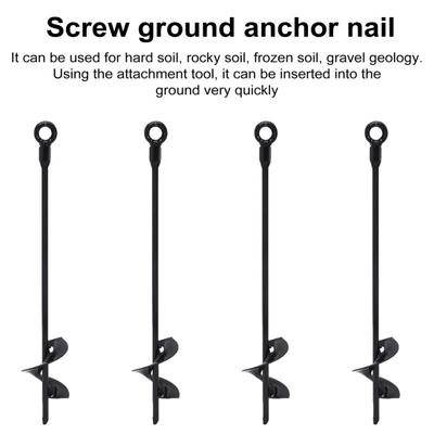 4 Stück Spiral-Erdanker Schwerlast Trampolinanker Rostschutz Stabile Befestigung Zeltpflöcke mit 14mm Bohraufsatz für Schaukeln Schuppen
