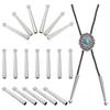 A20F-Bolo Tie Heads, 2 Inch Long Cord End Caps Bolo Hat Buckle Replacement For DIY Crafts Clothing Decoration Design Making