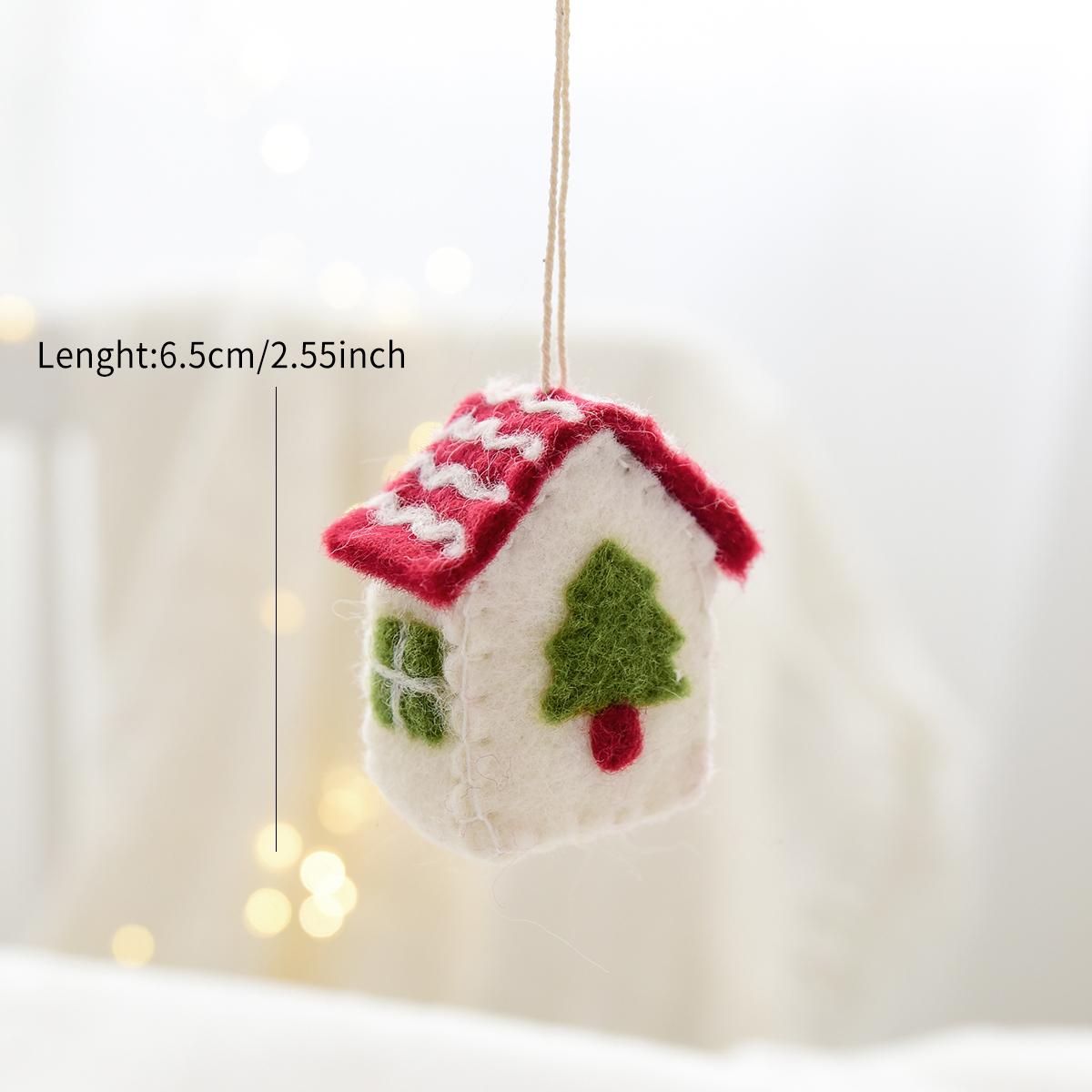 Christmas Tree Pendant Felt Desktop Ornament Snowman Deer Head Felt Small Pendant Decoration Christmas Pendant