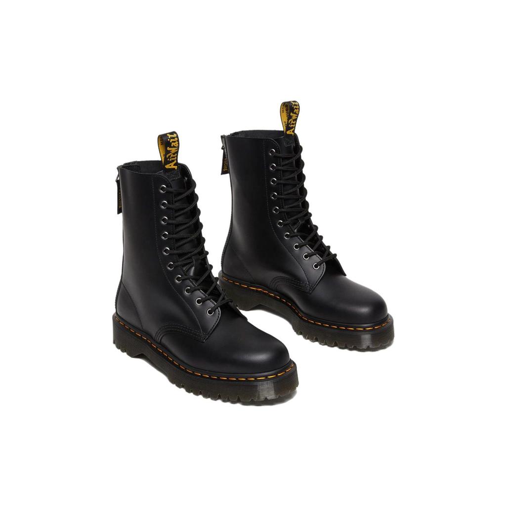 Dr. Martens 1490 Leather Round Toe Lace-Up Short Boots Unisex boots Black 27841001