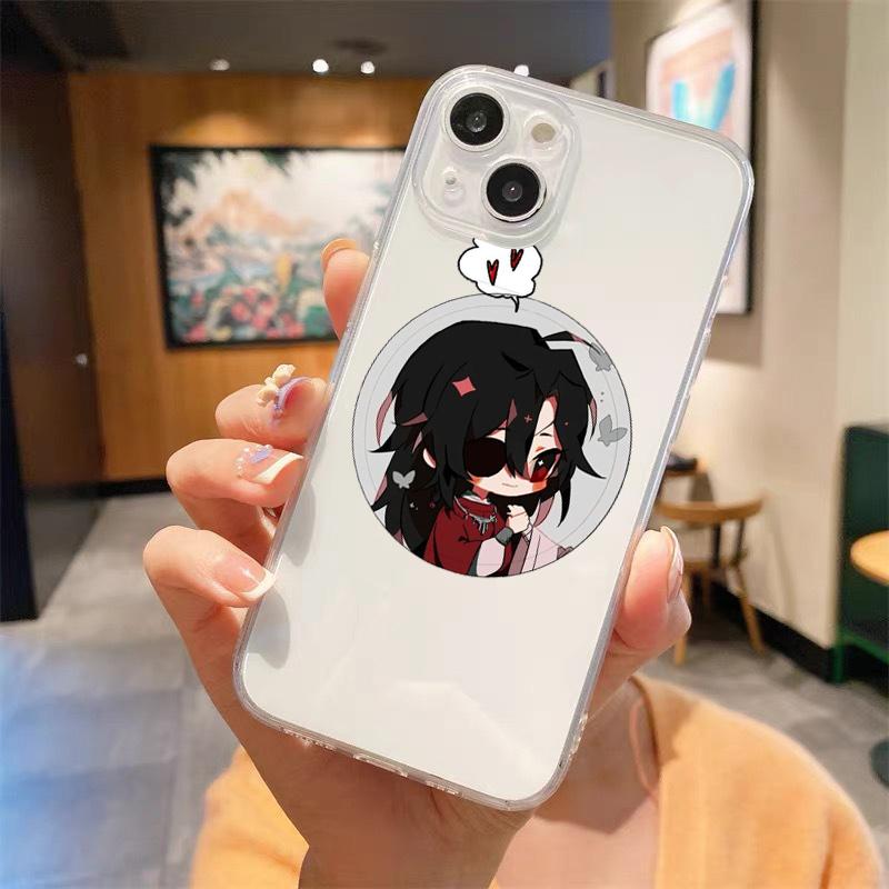 Heaven Officials Blessing Transparent Phone Case For iPhone 15 16 14 13 12 11 Pro Max XS X XR SE 7 8 Plus Straight Edge Cover
