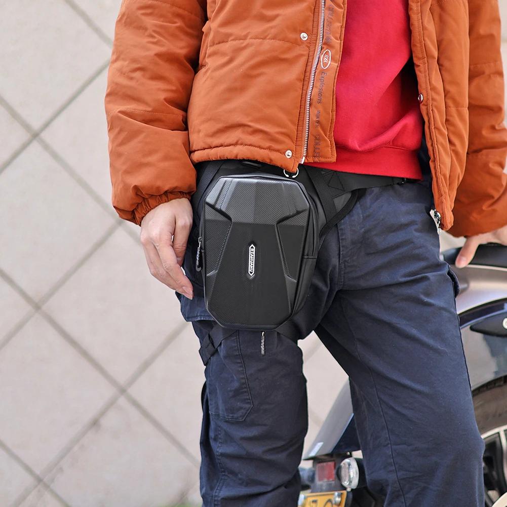 Motorcycle Leg Bag Hard Shell Motorcycle Drop Leg Side Bag Expandable Waterproof Mobile Phone Purse Motorcycle Accessories