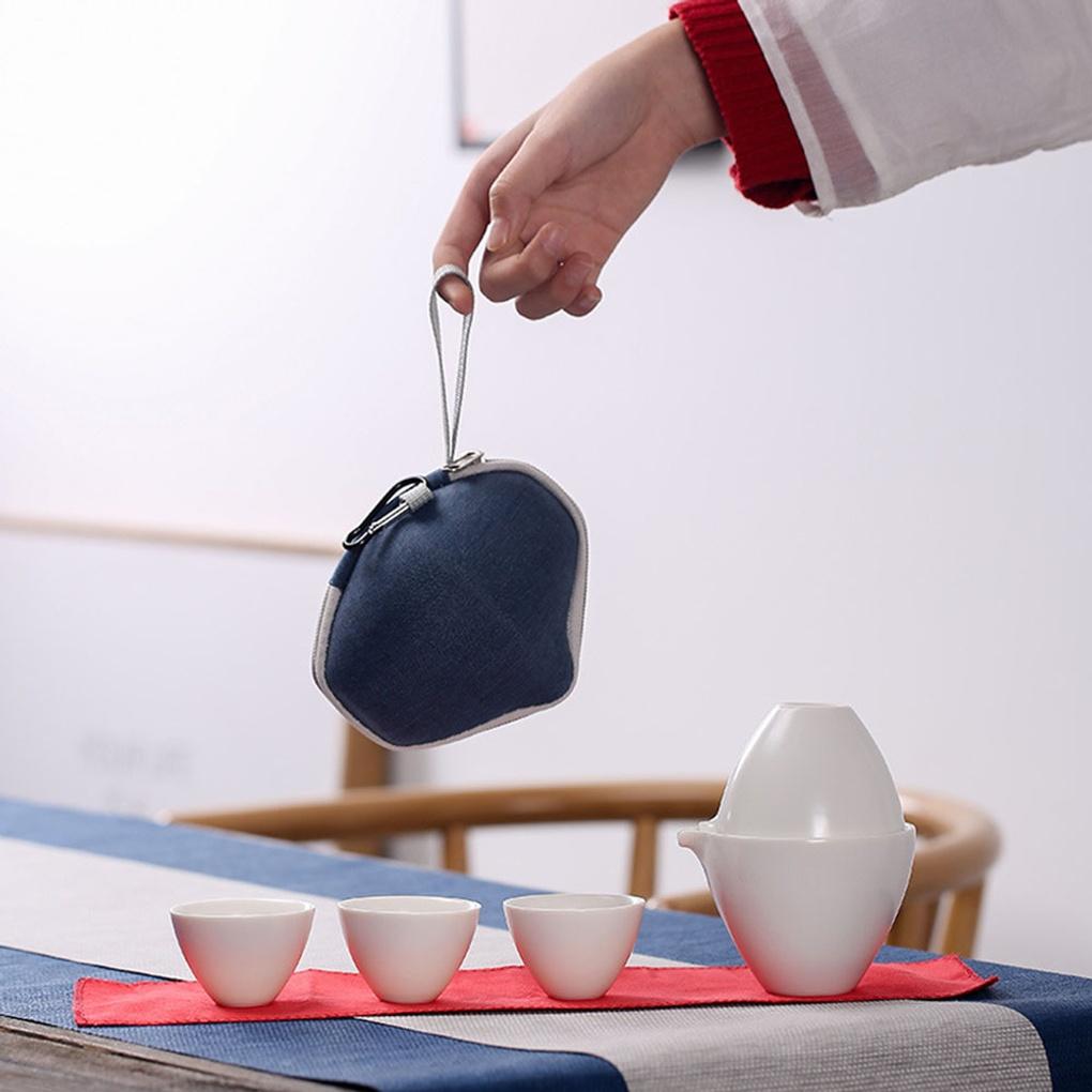 Green Narae Portable Tea Set for Travel 3-Person Tea Ceremony