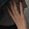 Verte 925 Silver Ring cinq.Silver.213   Epais Bout  Silver 