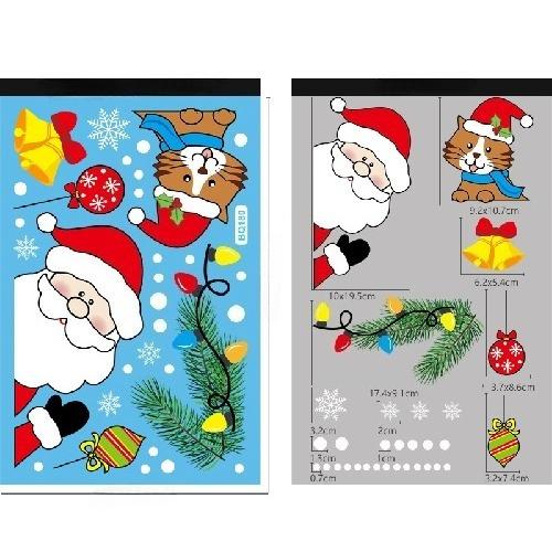 Weihnachten Blau Schneemann Fensteraufkleber Weihnachtsmann Vogel Schneeflocke Elch Ornamente Frohe Weihnachten Gutes Neues Jahr