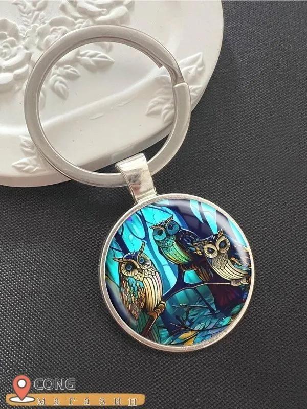 

Vintage Style Creative Keychain Retro Design Metal Key Holder Durable Lightweight Portable Accessory for Keys and Bags One Size синій