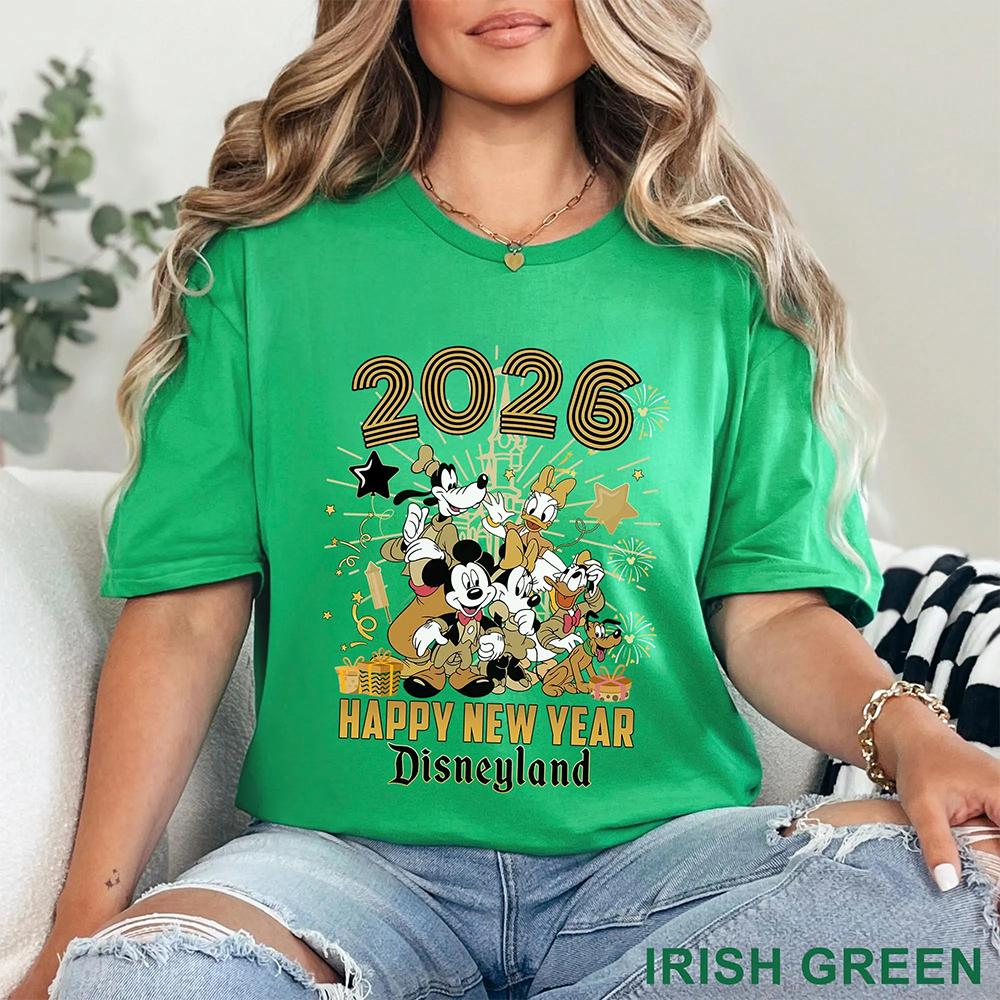 2026 Sommer Frohes Neues Jahr Grafik T-Shirt Unisex Unisex Mode Baumwollqualität Lässig Locker Kurzarm Klassisch Unisex