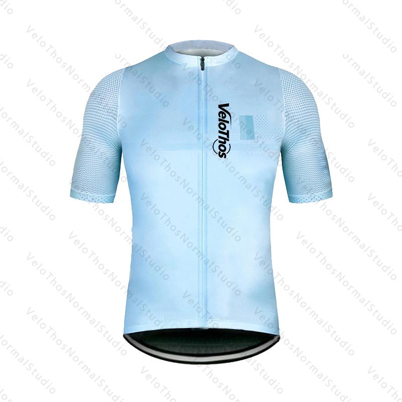 VeloThos Cycling Jersey Set and Bib Shorts Summer Short Sleeve Sport Camping Pro Race Bicycle Clothing MTB Ropa Maillot for Men