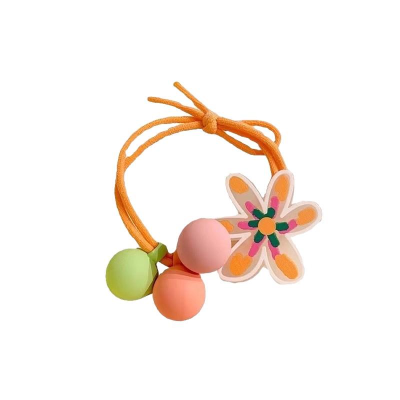 Haarschonendes elastisches Haargummi-Set für Kinder - Rutschfest, verdickt, hohe Elastizität, Blumenmädchen-Accessoires