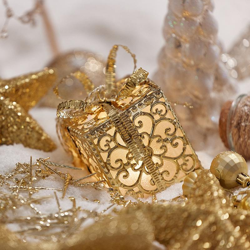 15/20cm Champagne Gold & Silver Foam Christmas Tree Topper Star.