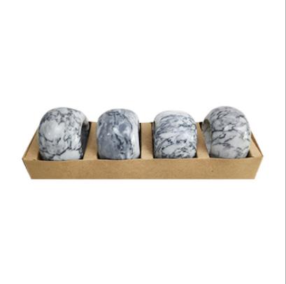 Hot Selling Custom Natural Stone Napkin Holder for Home Family Dinner Party Table Decoration Marble Napkin Ring светло-серый