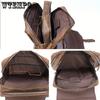 Vintage-Style Genuine Leather Backpack - Large Capacity, Adjustable Straps for Travel & Laptop Storage, Deep Brown