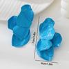 Exaggerated Blue Big Petal Earrings