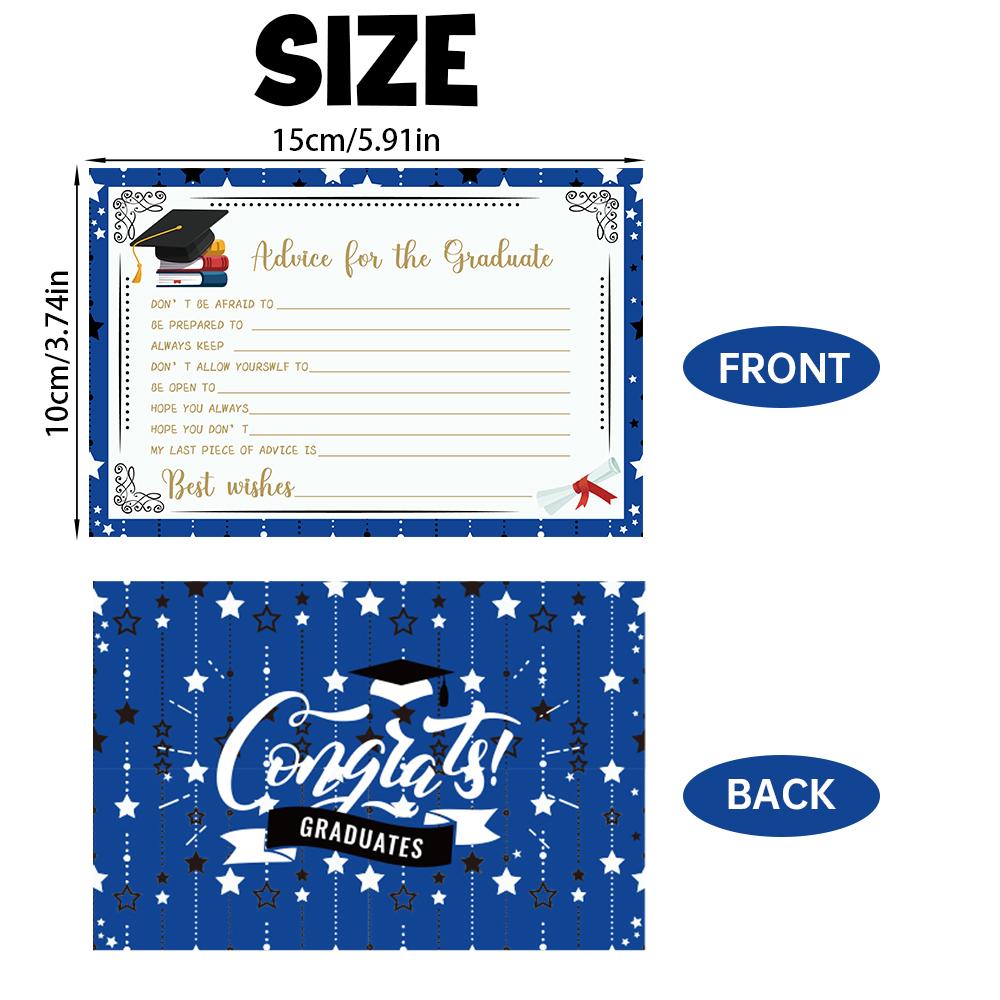 8/16pcs Graduation Advice  Cards 2025 Graduation Party Decorations for the Graduate College High School Favors Table Games