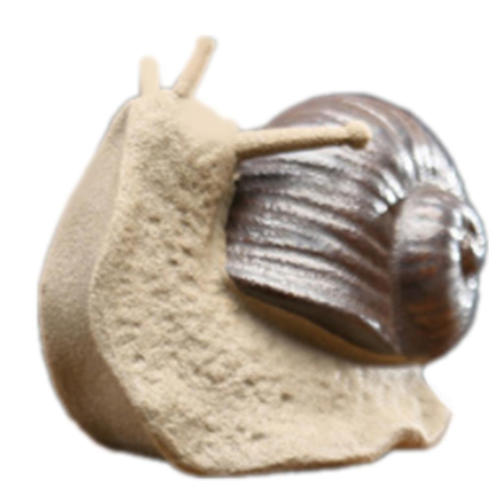 Snail Miniature Figurine Model Coarse Pottery Ceramics Snail Statue Ornament for Fairys Garden Landscape Decoration