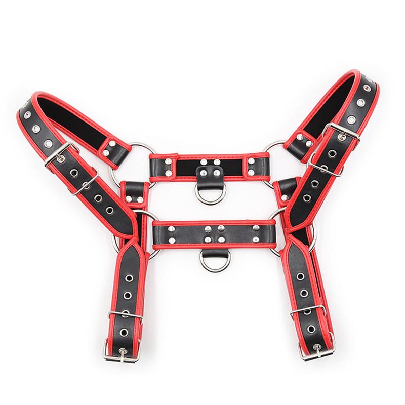 PU Leather Male Chest Harness Bondage Slave Fetish Restraints Straps Belts Sex Products Adult Toys Club Costumes Props For
