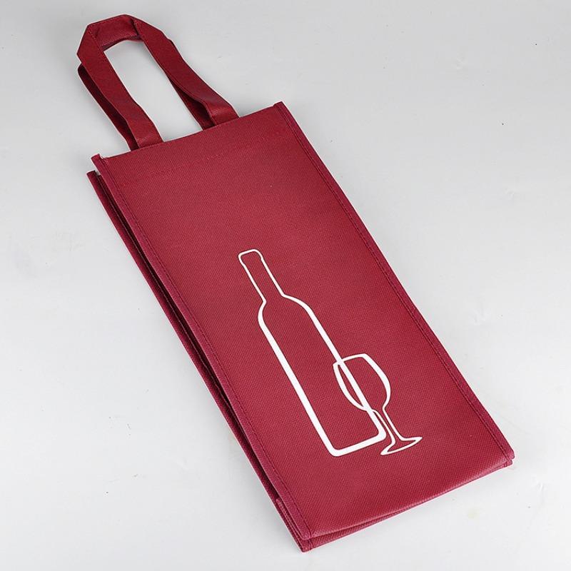 Non Woven Red Wine Bag Thickened Gift Packaging Pouches Double Bottle Hand-held Wine Pocket Environmentally Friendly Printing Multi Purpose Tote Bags
